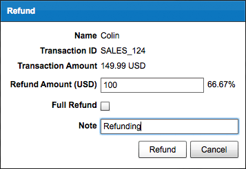 Issue PayPal Refund - Enter Amount