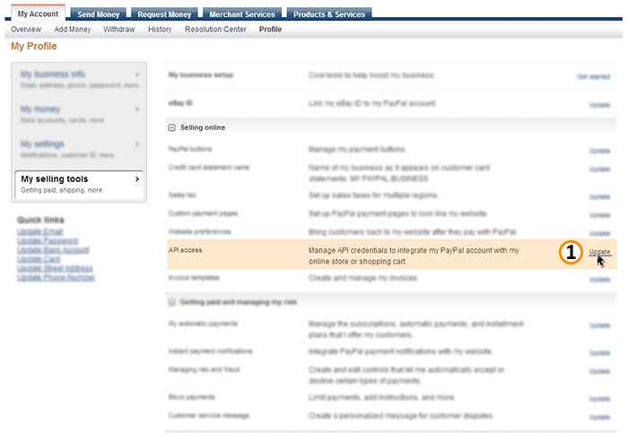 PayPal Selling tools